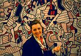 42-Centre Pompidou (Paola e un quadro di Dubuffet),19 aprile 1987